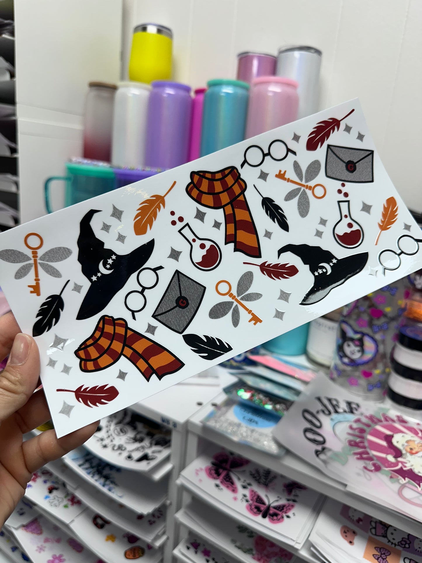 UV DTF Sticker Wraps - Brujos Items harry Libbey cup Wrap