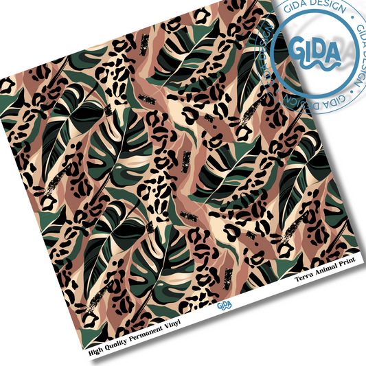 Terra Animal Printed 12x12 " Vinyl