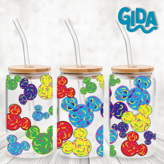 Cup Wrap UV DTF - Watercolor Magic Moussies libbey cup Wrap