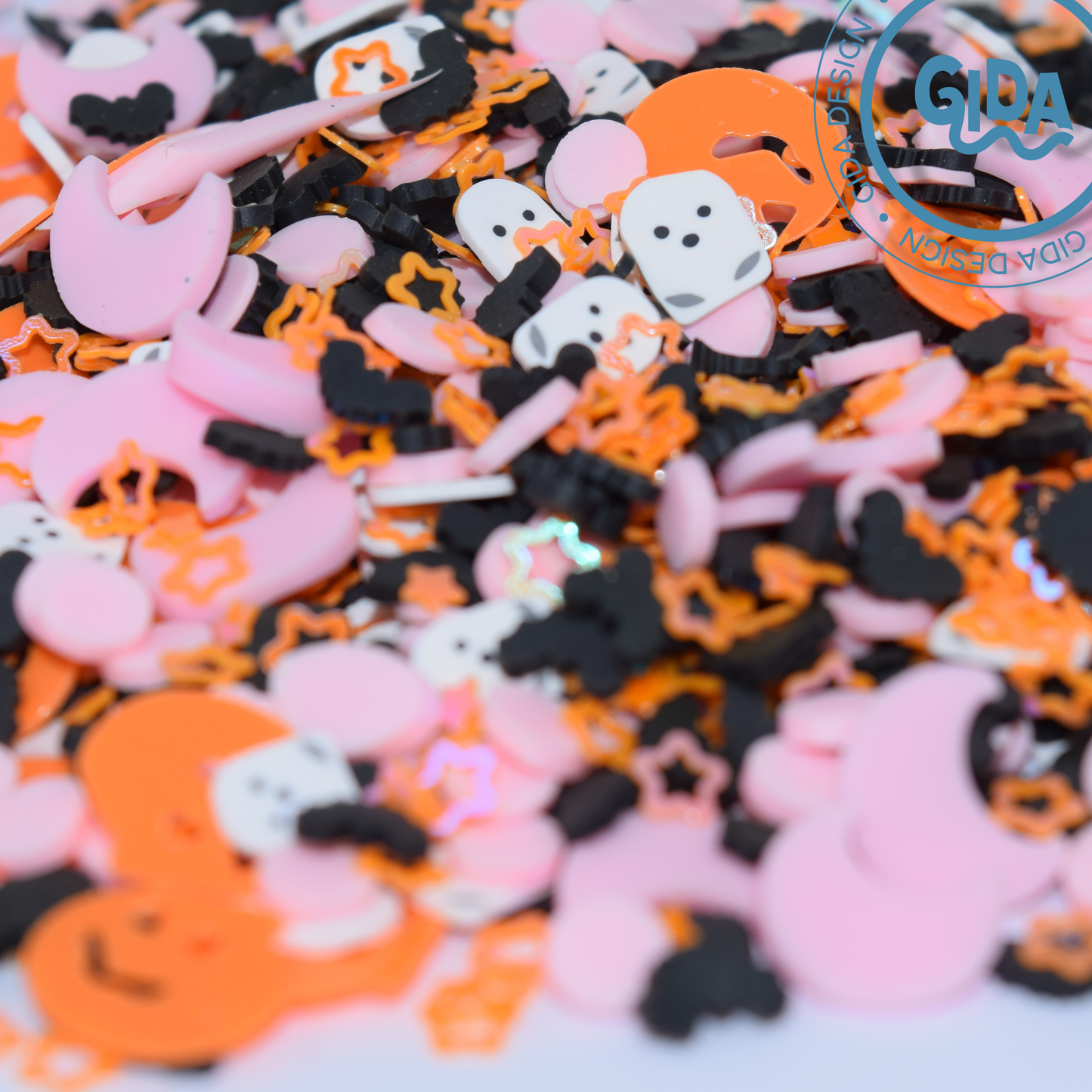 Pink Halloween Polymer clay 1 oz