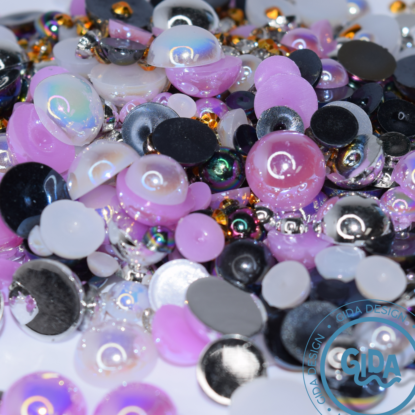 Purple Night Flat Back Pearl Mix - 1.2 oz