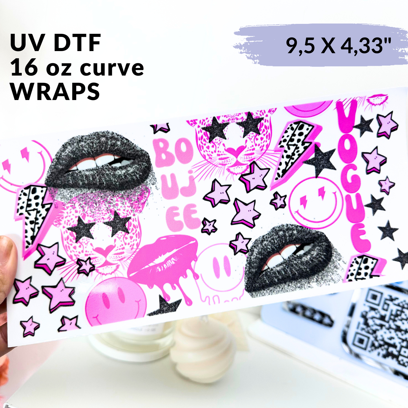 UV DTF - Chic Vogue Libbey cup Wrap