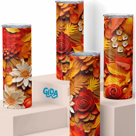 3D - Be grateful 20 oz straight tumbler Printed Vinyl