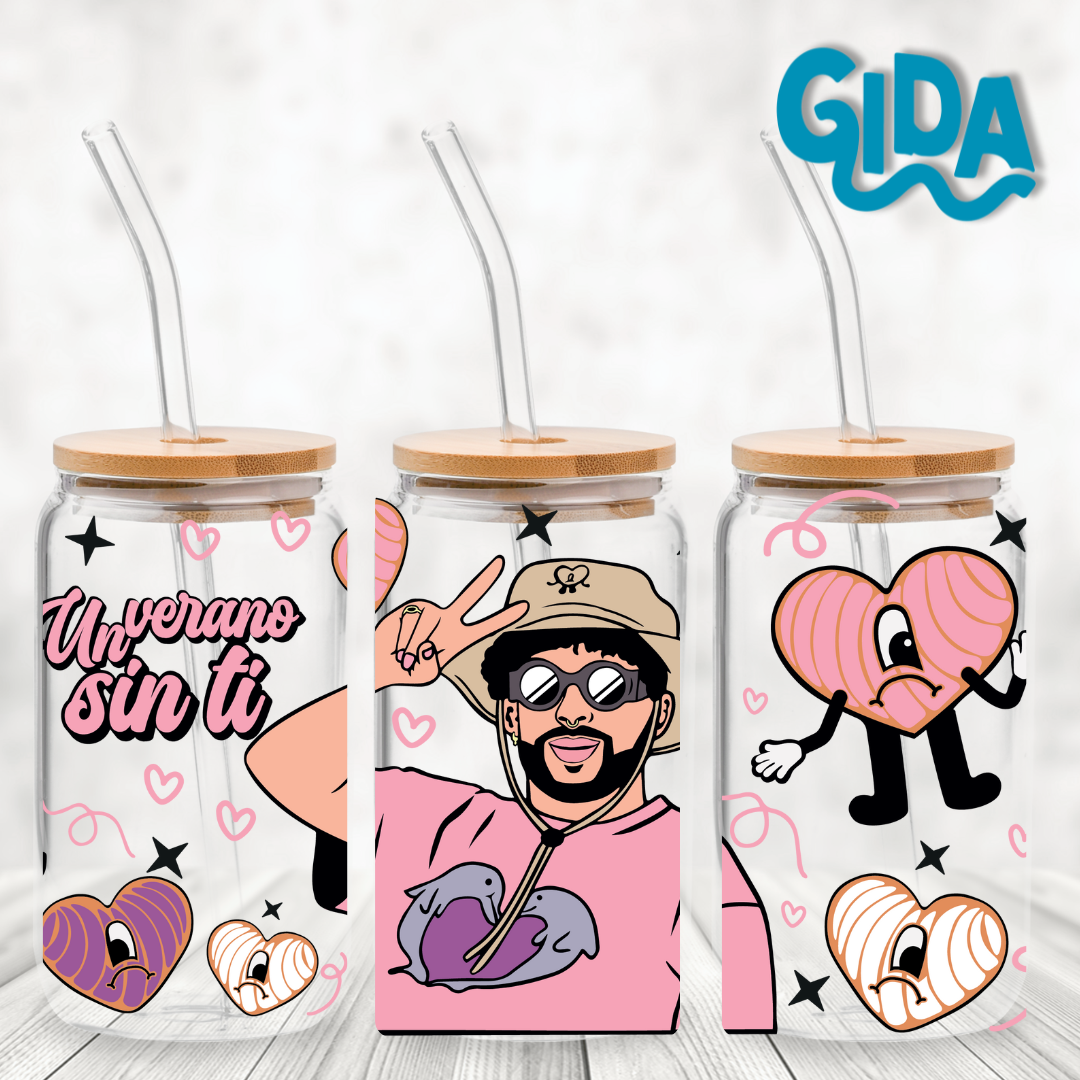 UV DTF - Bad Bunny Libbey cup Wrap