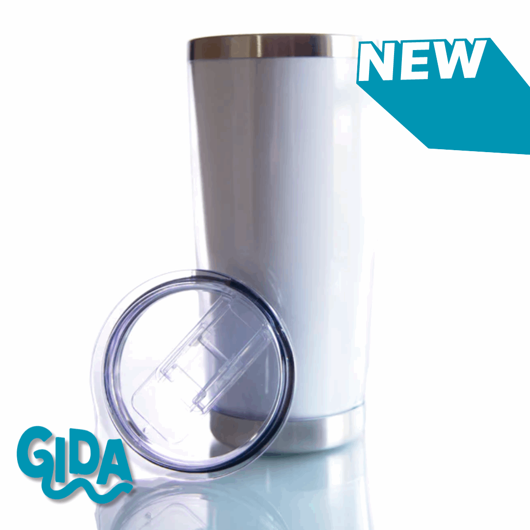 20 oz Double-Walled Blank Tumbler - Acrylic & Metal Snowglobes
