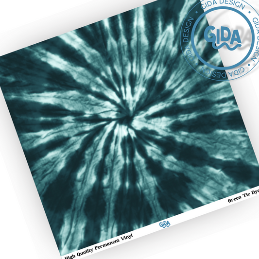 Tie Dye Green Patterned Vinyl