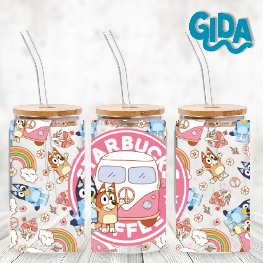 UV DTF - Perritos vintage Libbey cup Wrap