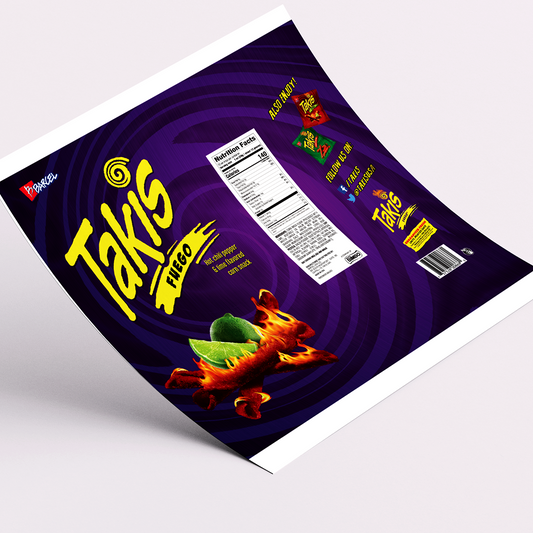 High-Quality Printed Adhesive Vinyl – Permanent Finish / Cheetos 20 oz straight