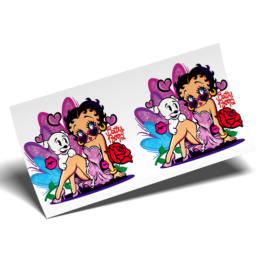 UV DTF Cup Wrap - @2 Betty boop doggy