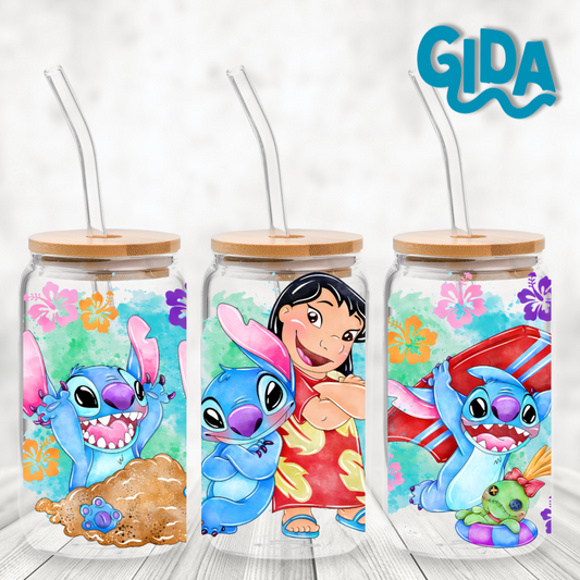 UV DTF - Hawaii background Libbey Wrap