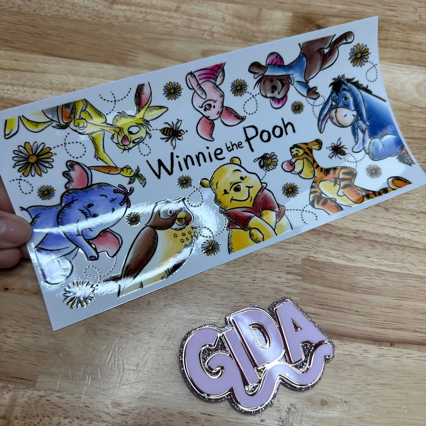 UV DTF Stickers Wrap - Winnie and friends Libbey cup Wrap