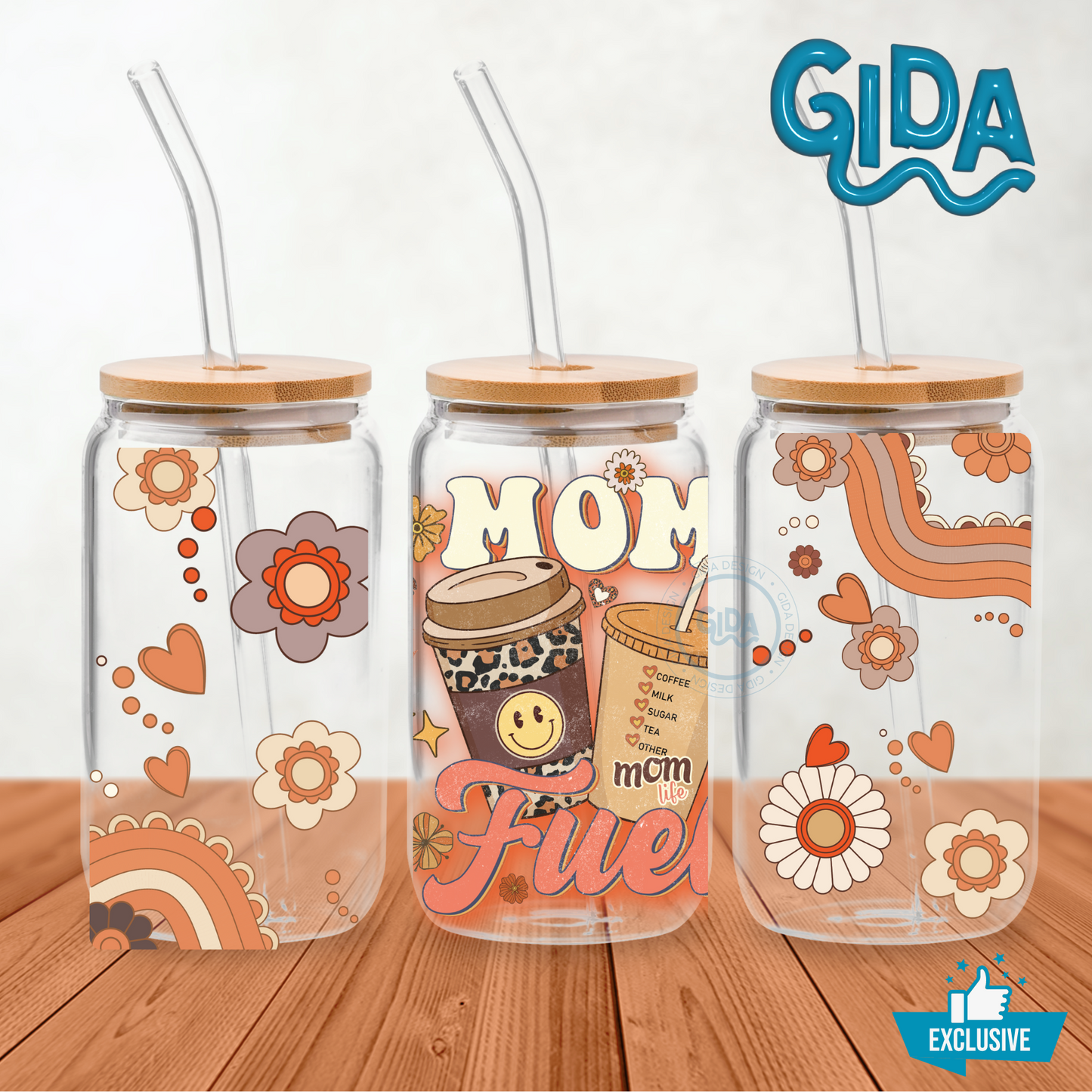 UV DTF - Mom Fuel Libbey 16 oz Wrap