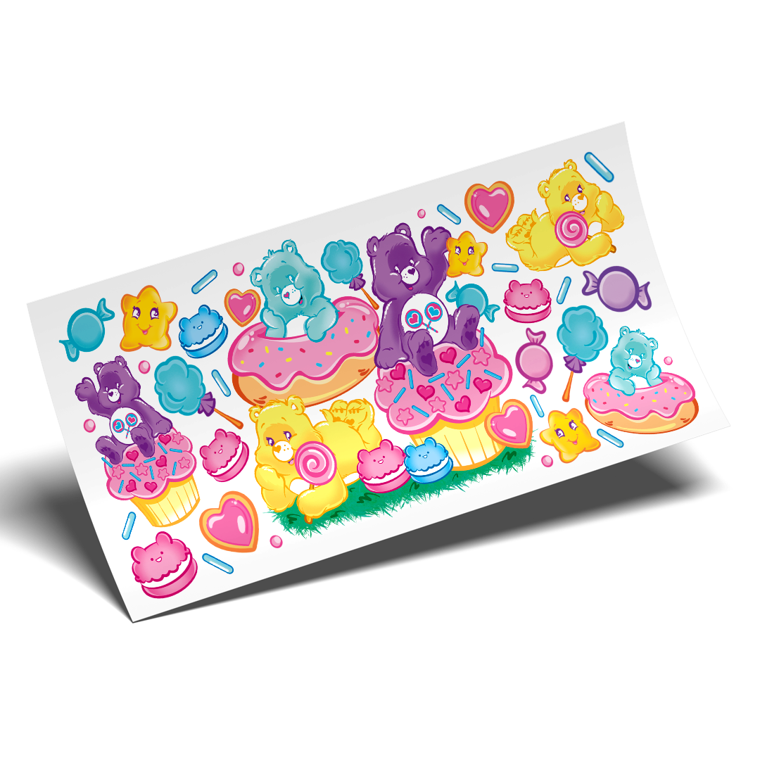 UV DTF Cup Wrap - Care Bears Bakery icons