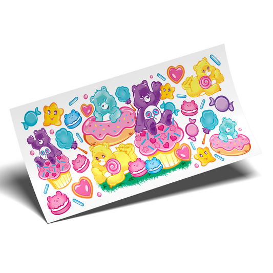 UV DTF Cup Wrap - Care Bears Bakery icons