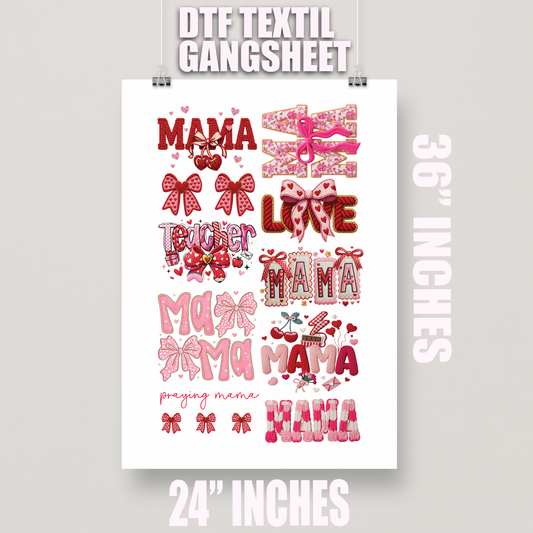 Textil DTF - PRE MADE Gang sheet 22x36 inches MOM