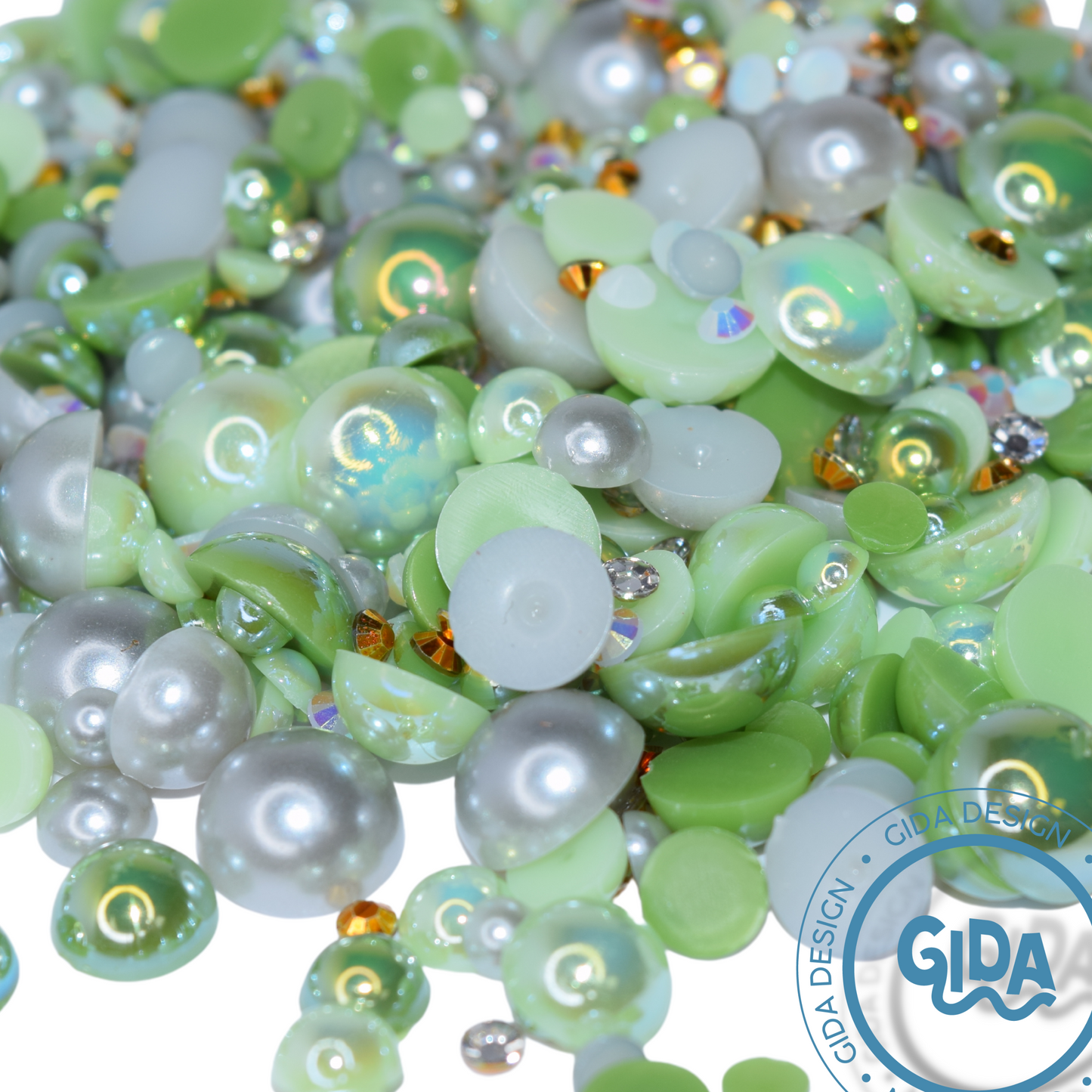 Olive Flat Back Pearl Mix - 1.2 oz