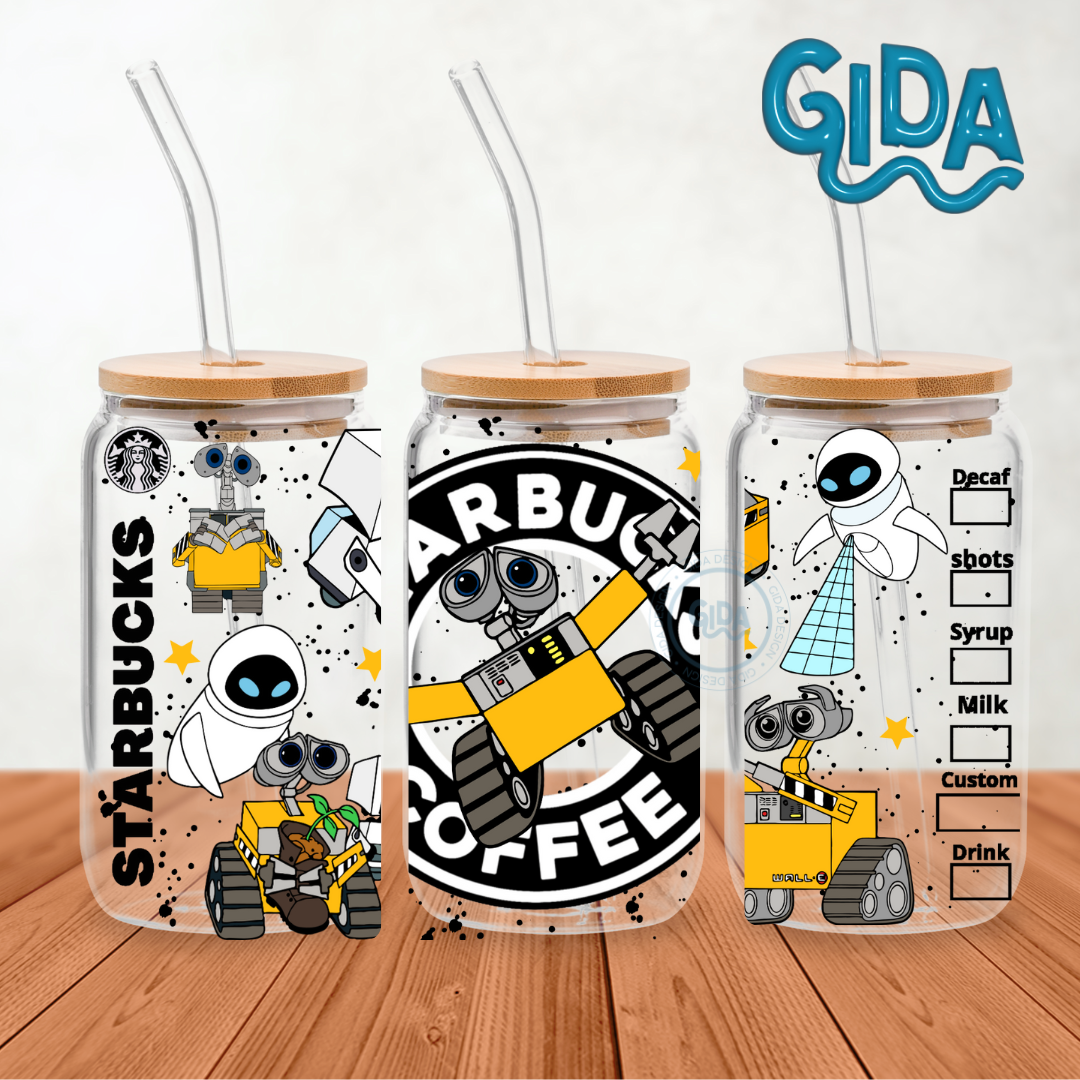 UV DTF - WALL - E libbey cup Wrap