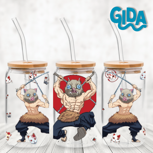 UV DTF - Anime red Moon Libbey cup Wrap