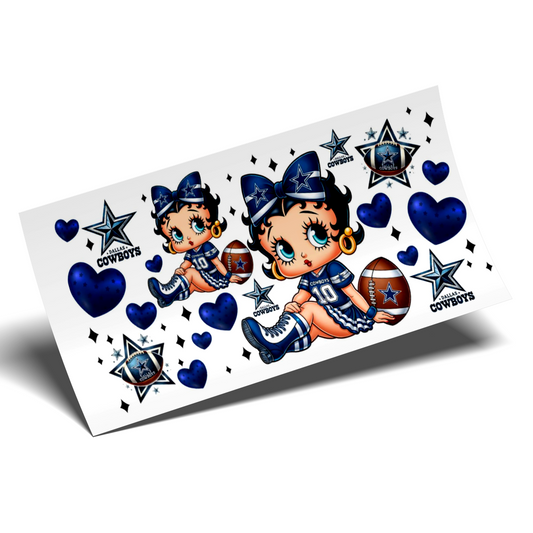 Cup Wrap Stickers UV DTF - Betty Cowboys