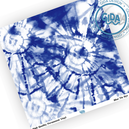 Tie Dye Blue Patterned Vinyl
