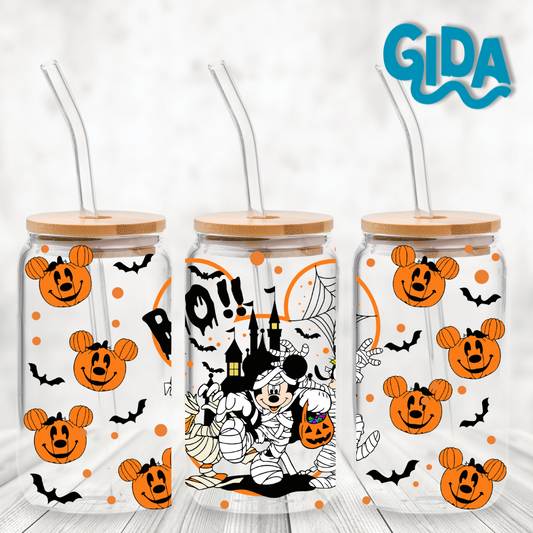 UV DTF - Big Mickey Pumpkin Libbey cup Wrap