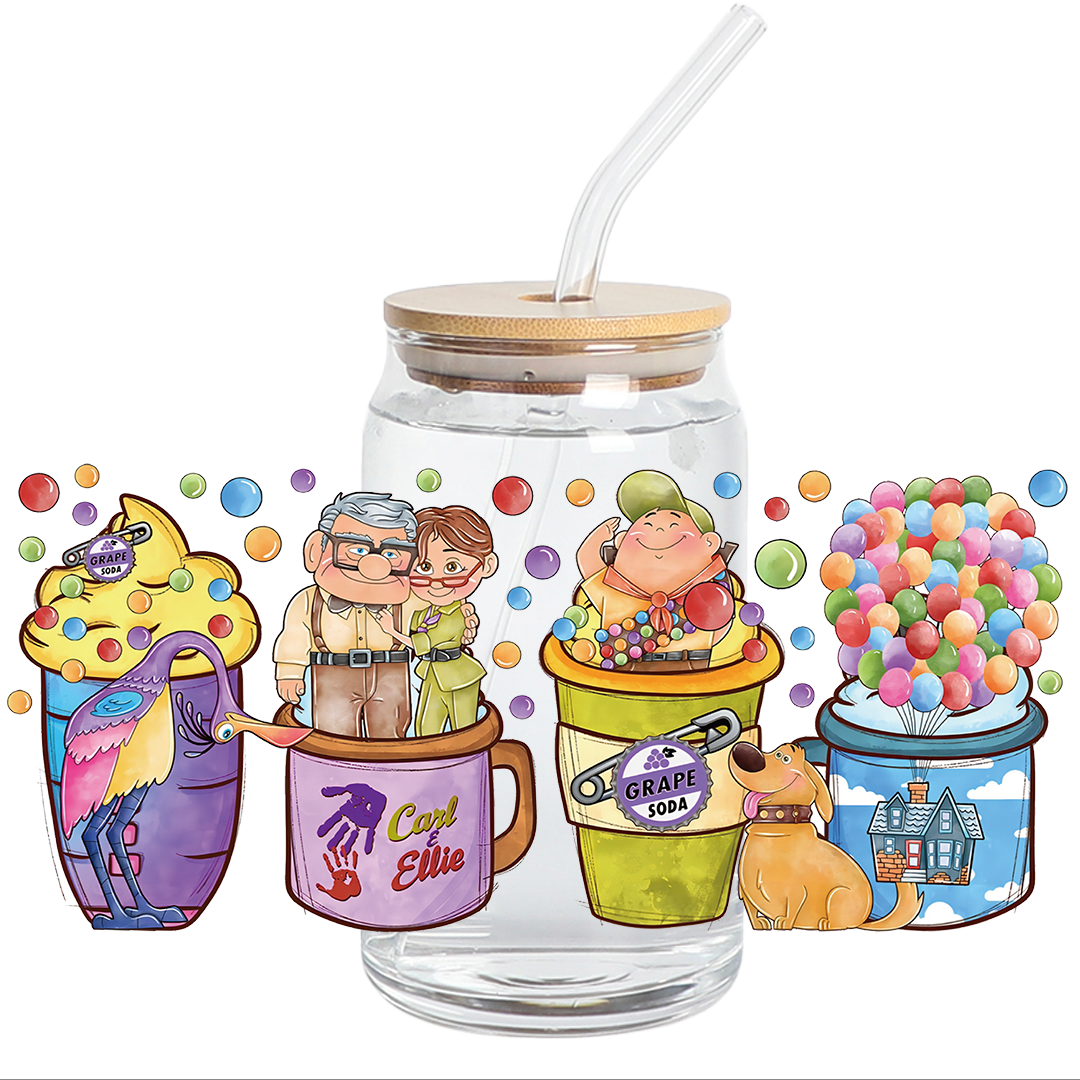 UV DTF Wrap - 4 cups Love Up cup Wrap