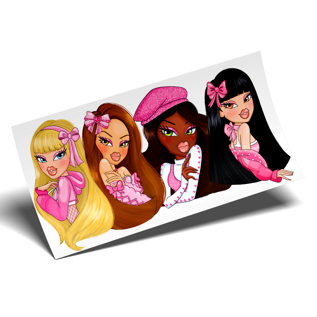 UV DTF Cup Wrap - Bratz 4 Coquettes