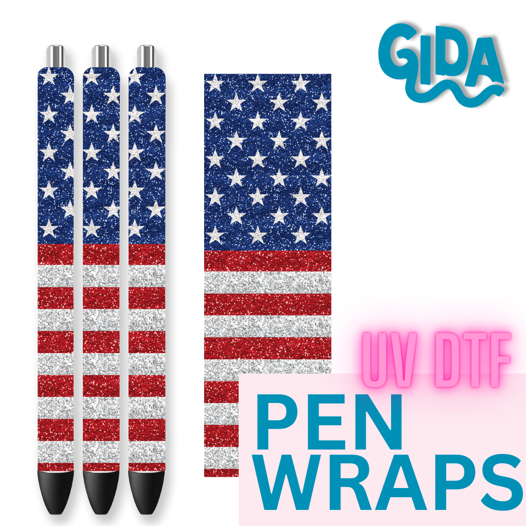 UV DTF - Pen Wrap USA FLAG 2