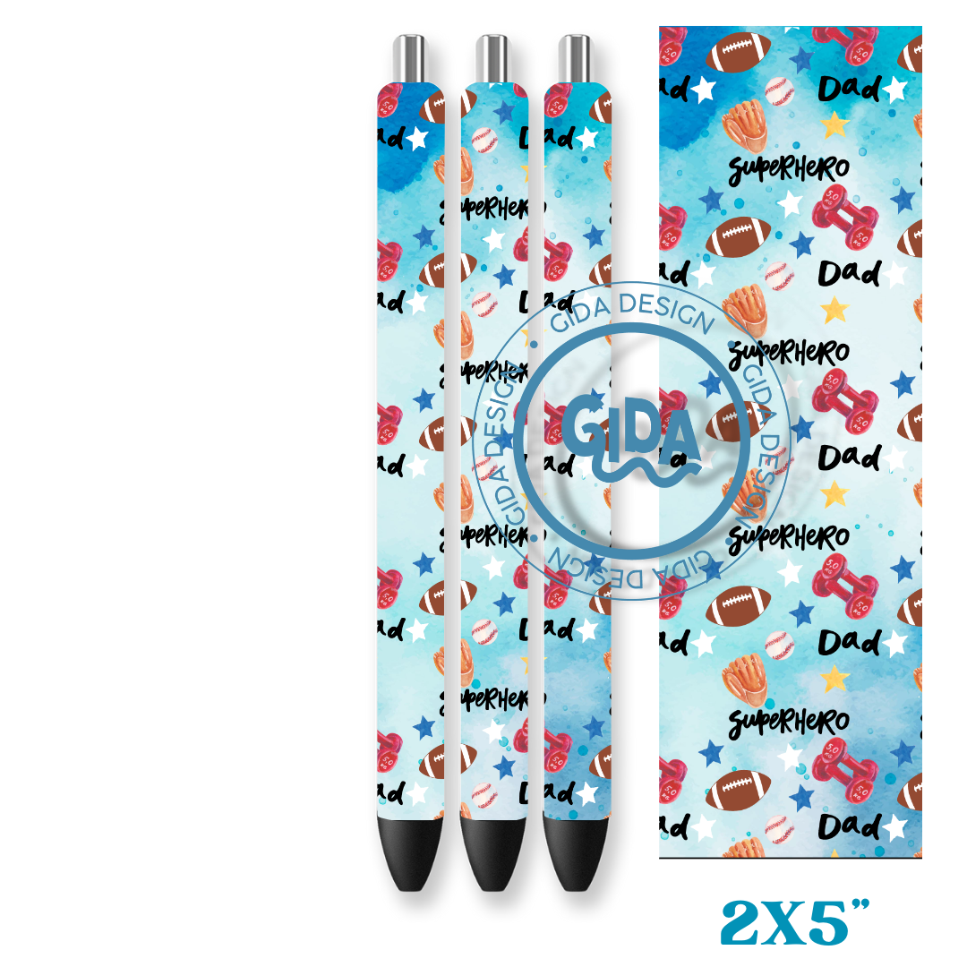6ct Pen Set Fathers Day EXCLUSIVE DESIGNS Pen Wrap