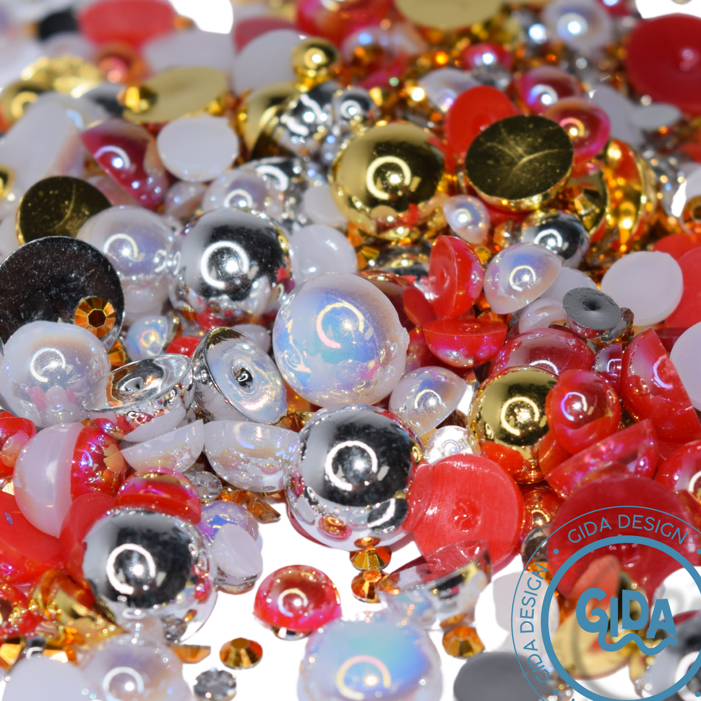 Reddish Flat Back Pearl Mix - 1.2 oz