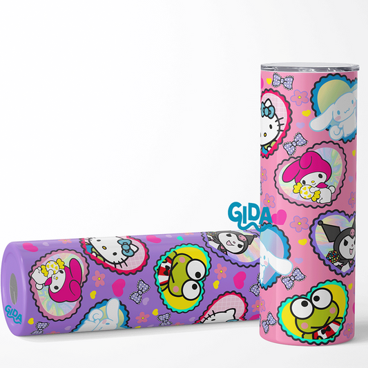 UV DTF Stickers wraps - 20oz Tumbler Wrap 5 friends