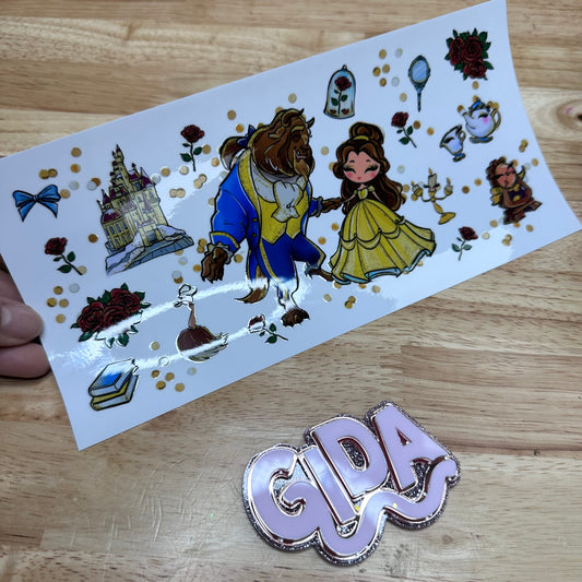 UV DTF Wrap - Belle dancing Libbey cup Wrap