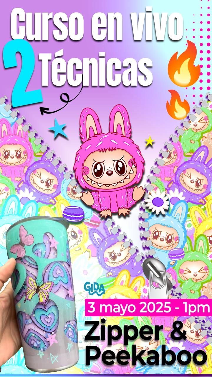 CURSO grabacion Snowglobe Peekaboo y Zipper Tumbler - Mayo 2025