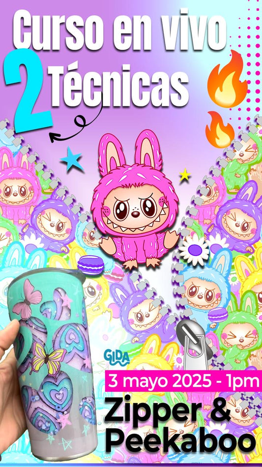 CURSO grabacion Snowglobe Peekaboo y Zipper Tumbler - Mayo 2025