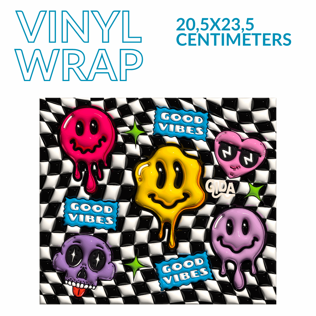 3D - Dripping Faces Straight 20oz Tumbler wrap Vinyl