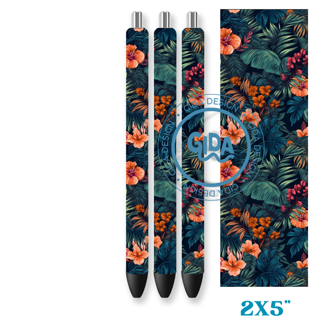 6ct - Tropical Set Pen Wrap permanent Vinyl
