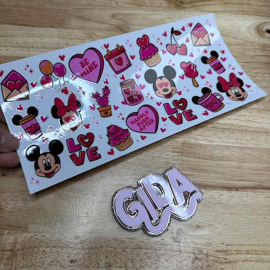 Cup Wrap Stickers UV DTF - More Love is Needed BE MINE Libbey cup Wrap - STICKERS