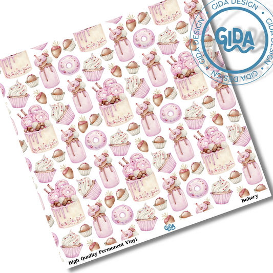 Bakery Printed 12x12 " Vinyl