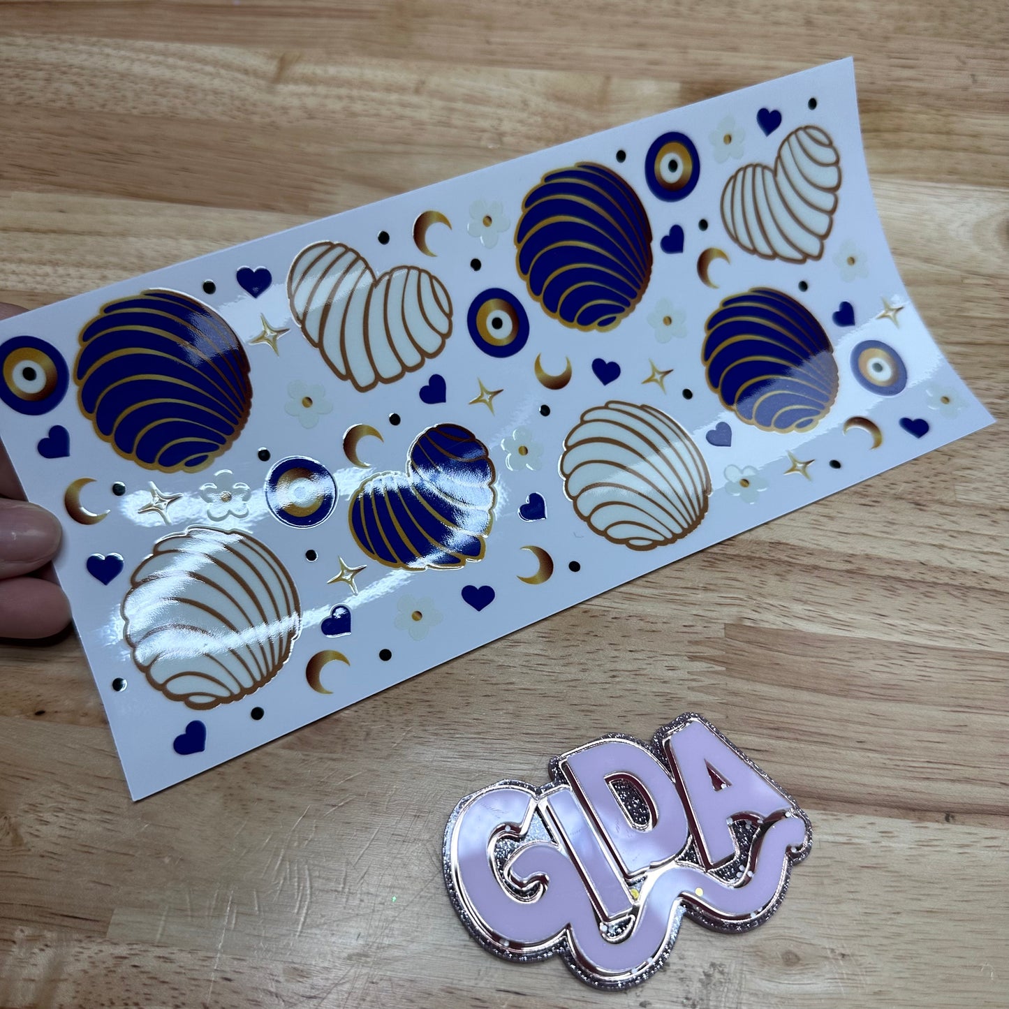 UV DTF - Blue cakes Libbey cup Wrap