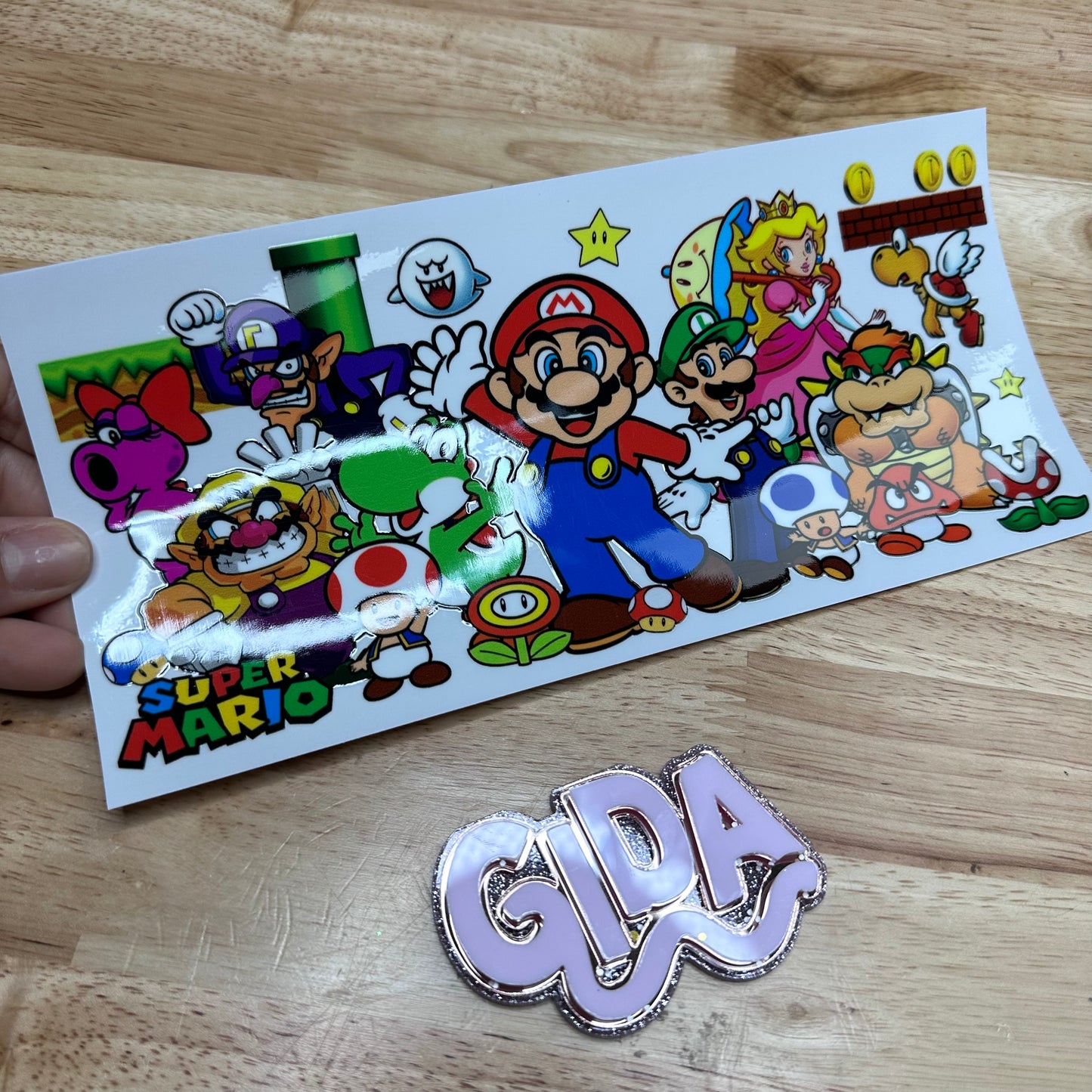 UV DTF - Mario full wraps Libbey cup Wrap