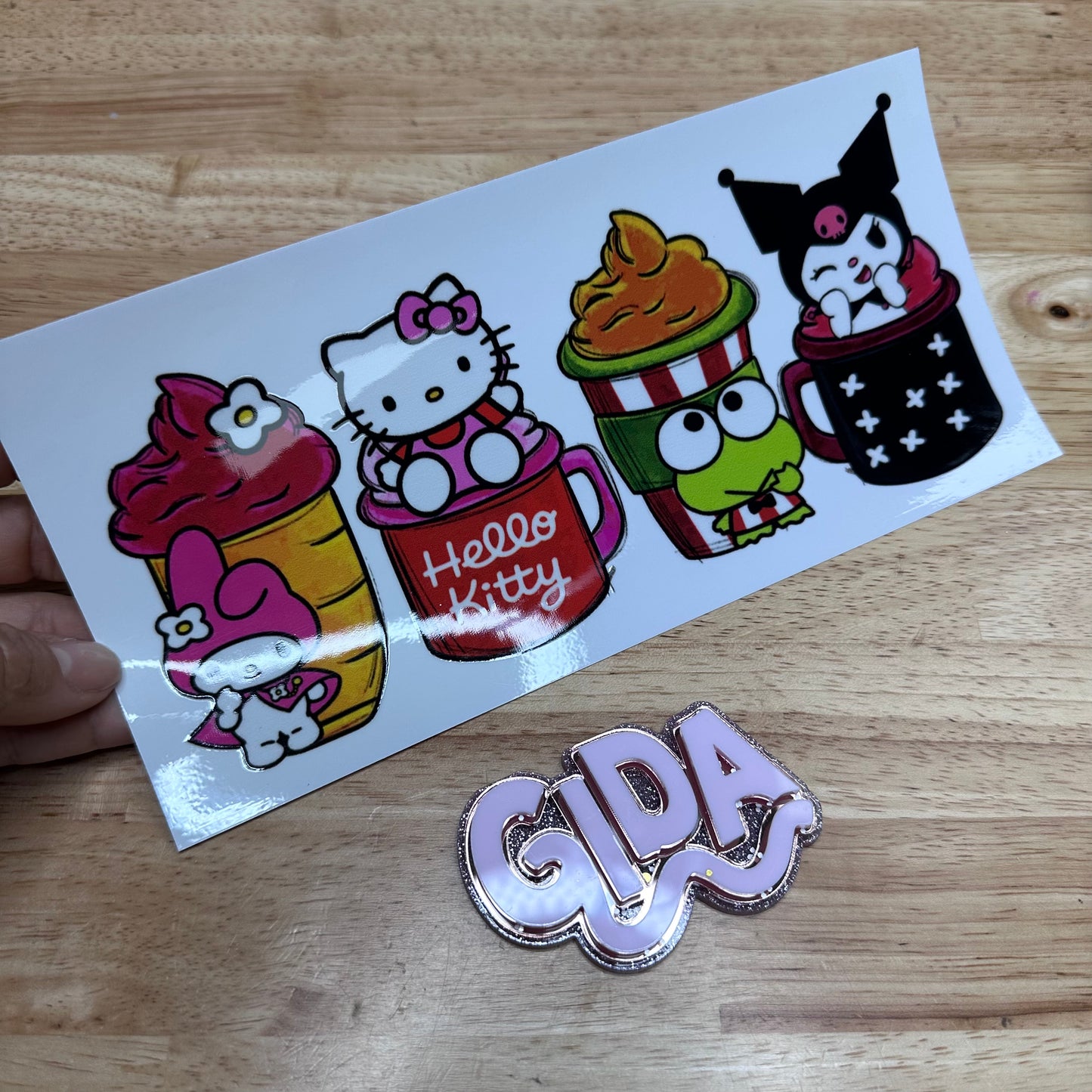 UV DTF - 4 Coffee Libbey cup Wrap