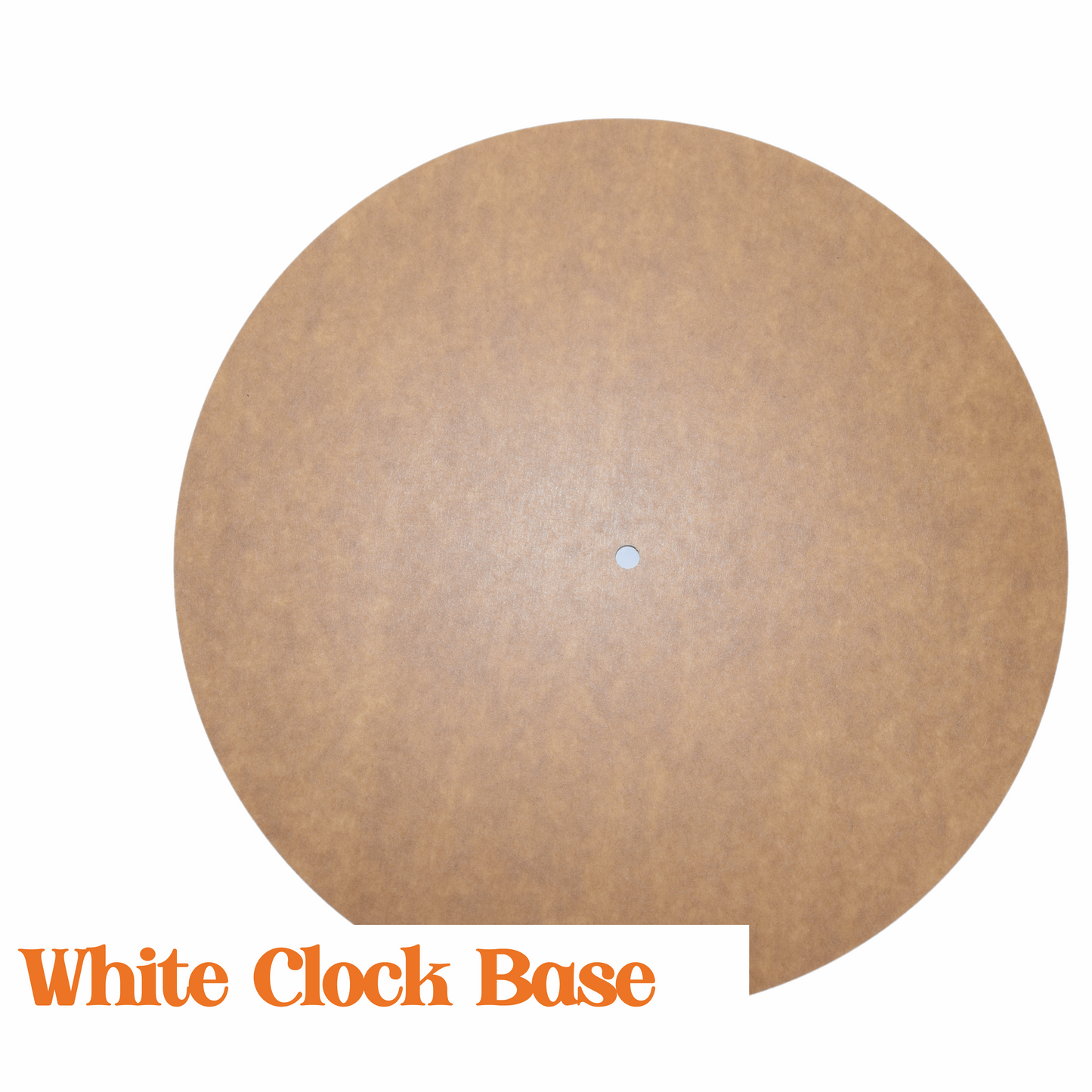 3mm White Acrylic PRE HOLED Round for Clock