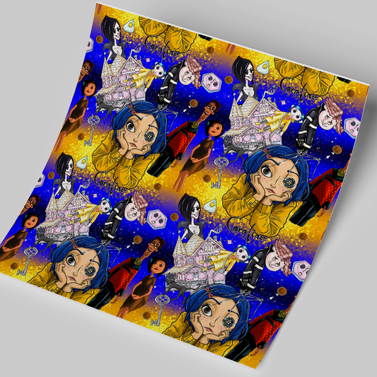 12x12" Permanent Printed Vinyl - Coraline