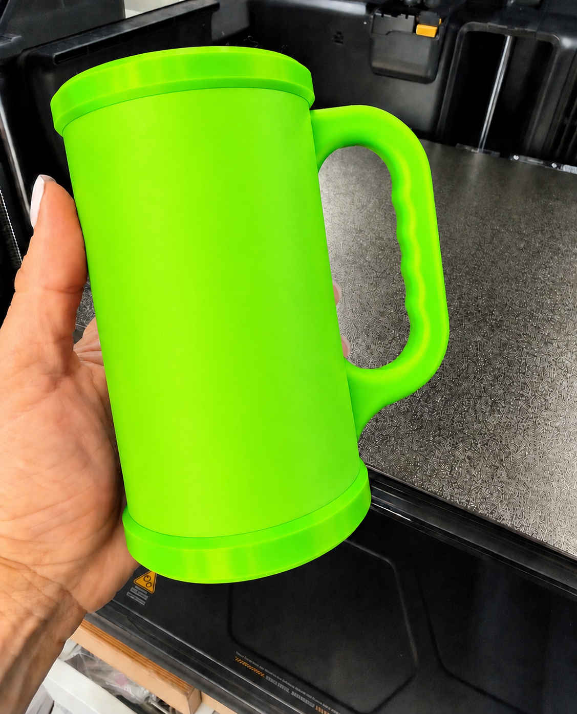 FULL GREEN 3D Printed customized Can cooler set: lid, keychain and opener SIZE 16 OZ