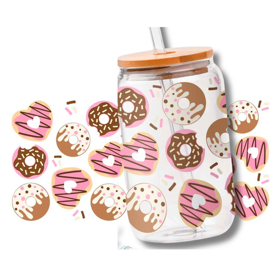 UV DTF - Donitas y corazones Libbey Wrap