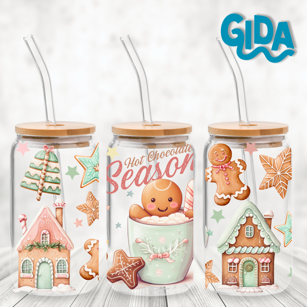 UV DTF WRAP - Galletas de navidad Libbey cup Wrap