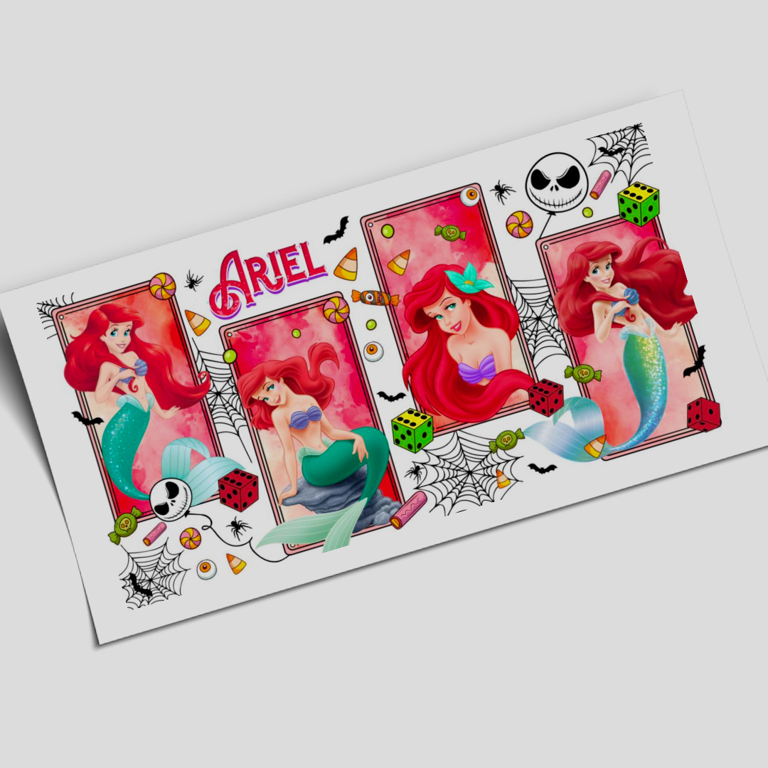 UV DTF Wrap Stickers - 4 Frames Ariel - 16oz libbey