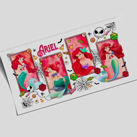 UV DTF Wrap Stickers - 4 Frames Ariel - 16oz libbey