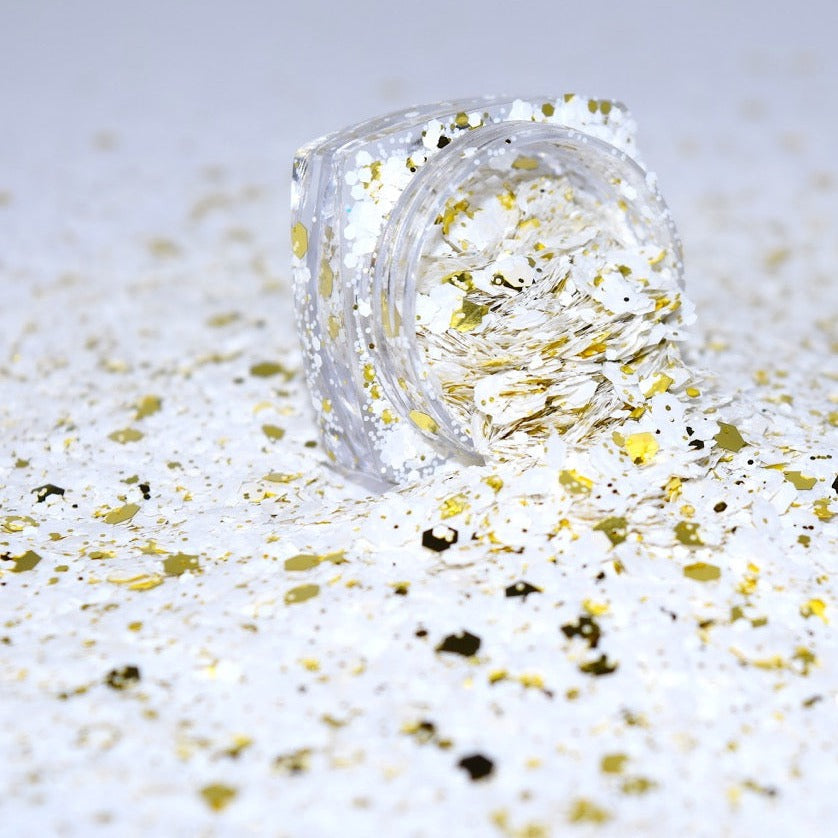 Golden White Glitter - 2.2 oz
