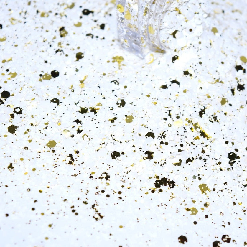 Golden White Glitter - 2.2 oz